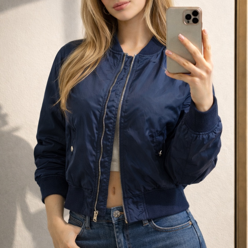 Navy Bomber Jacket